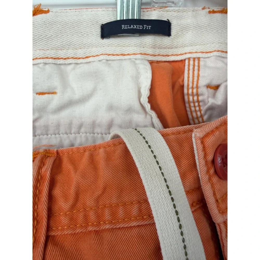 Vintage Polo Ralph Lauren Shorts Men 36 Orange Cotton Chino Travel Preppy Summer